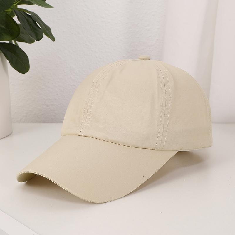 Cross-border New Pure Color Simple All-match Quick Drying Baseball Cap Outdoor Shade Breathable Adjustable Cap