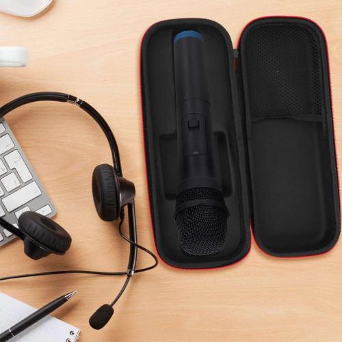 iplusmile Mikrofonetui, Mikrofontasche, Mikrofon-Aufbewahrungstasche, PU, ??Wasserdicht, Vibrationsfest, Schwarz