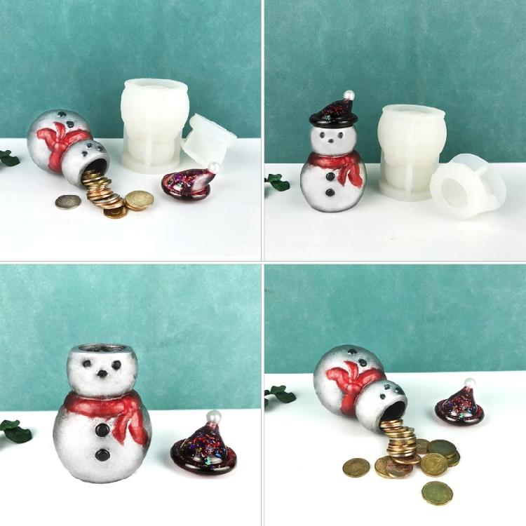 Jar Resin Mold Christmas Silicone Storage Box Mould for Epoxy Casting Home Decor