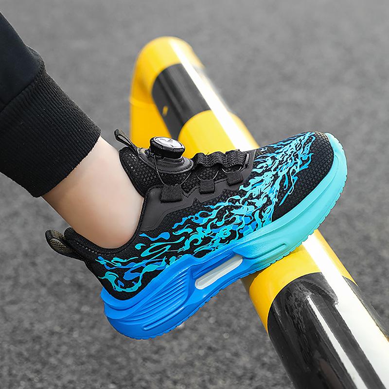 

2025 Осінь Водонепроникні Шкіряні Камуфляжні Кросівки для Середніх та Старших Дітей, Нековзкі та Легкі 39 королівський синій колір