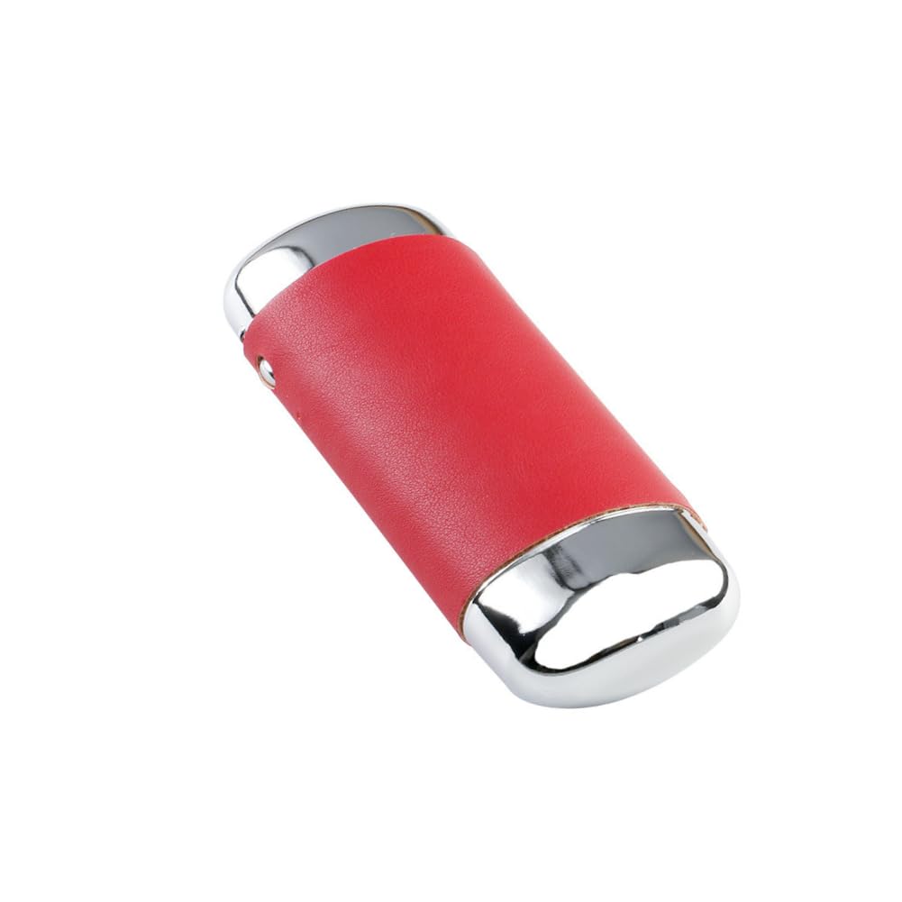 MANATAS Glasses PU Hard for Reading Glasses Case, One-Touch Cylindrical, Simple, Lightweight, Slim, Compact, Leather, Storage, Portable, Vertical,