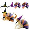 Funny Mini Pet Halloween Costume Comfortable Soft Halloween Lizard Clothes Adjustable Hat Decorative Mini Hamster Witch Hats