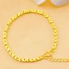 Heart-Shaped Copper Gold-Plated Bracelet, Vietnamese Sand Gold, Fashionable Wedding/Bride Jewelry