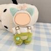 [Cloth Only] 17cm Doll Clothes Cartoon Toy Kitten Hairband Sweet Overalls Set Clothing Set Replacement Exquisite Accessories