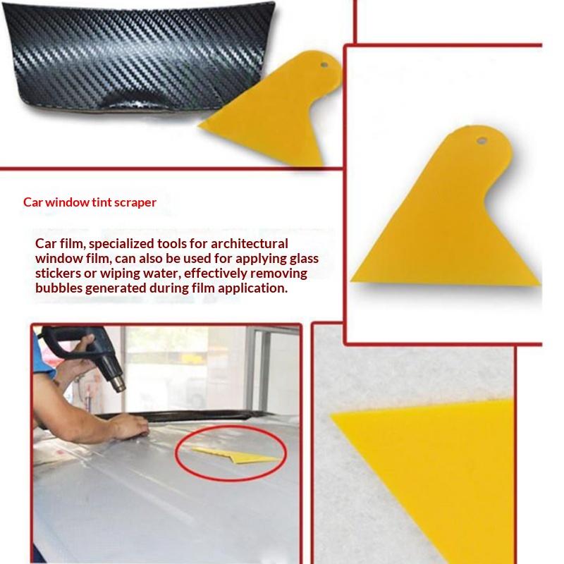 Car Window Tinting Tools Yellow Squeegee Glass Window Film Headlight Film Triangular Squeegee