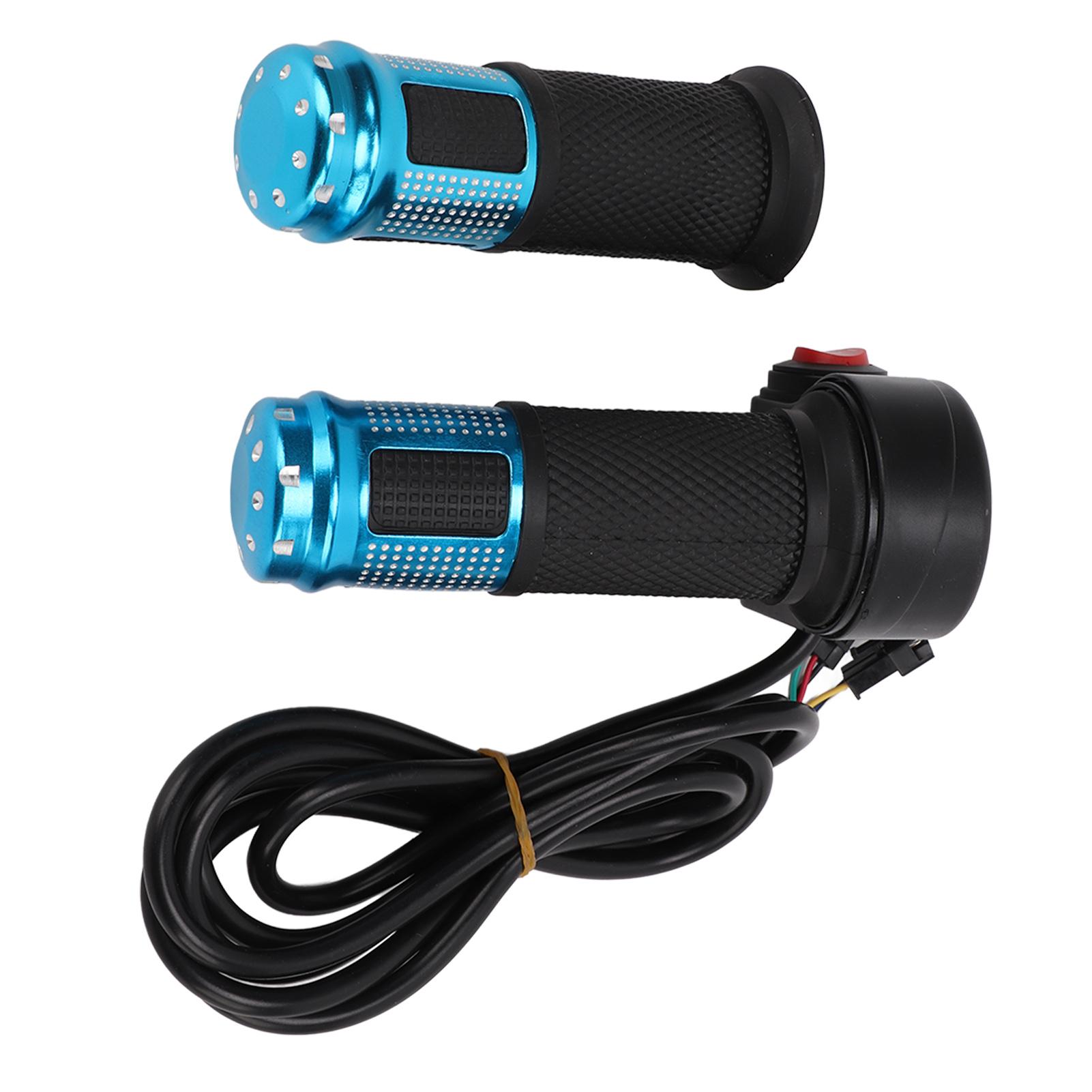 Универсальная ручка газа для электровелосипеда 12 В-99 В, 6-жильная, с двумя секциями, тремя скоростями, синяя синий