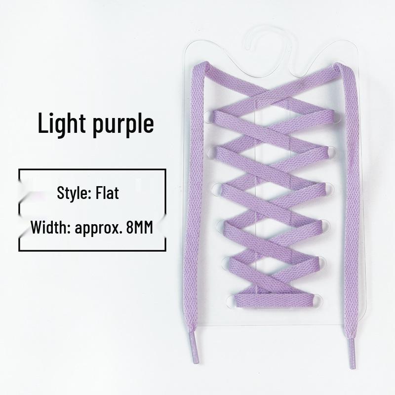8mm Multi-Color Flat Shoelaces for Casual, Sneakers, Canvas, Basketball, and Skate Shoes (One Pair)