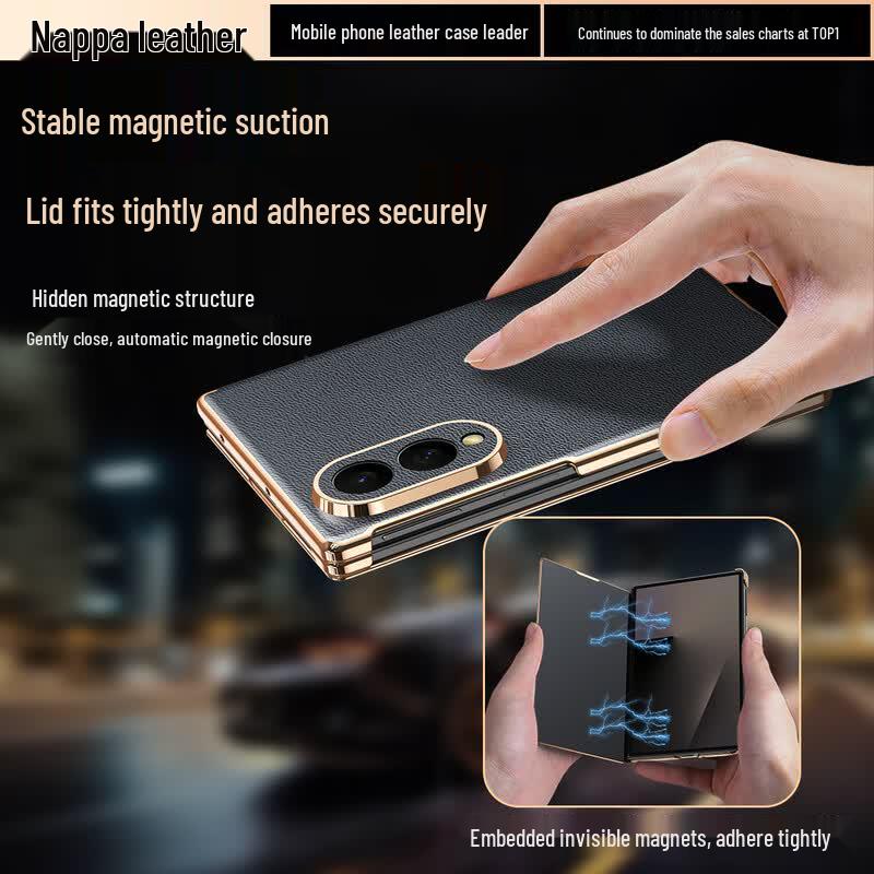 Samsung Z Fold8 Genuine Leather Business Flip Case