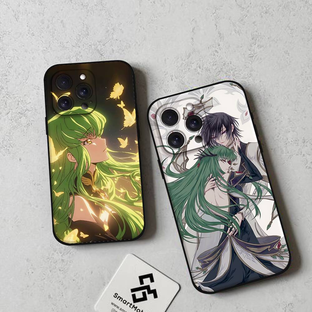 Amine C-Codes G-Geass Black Phone Case That Fits For IPhone 17,16,15,11,13,14 Pro Max,Plus,X,Xr,Xs Max,13Mini