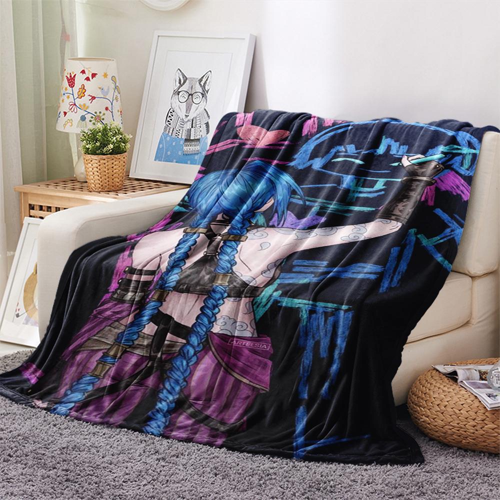Jinx Print Flannel Blanket, High Quality Comfortable for All Seasons, Home Decor, Warmth and Comfort, Perfect for Christmas Gifts51
