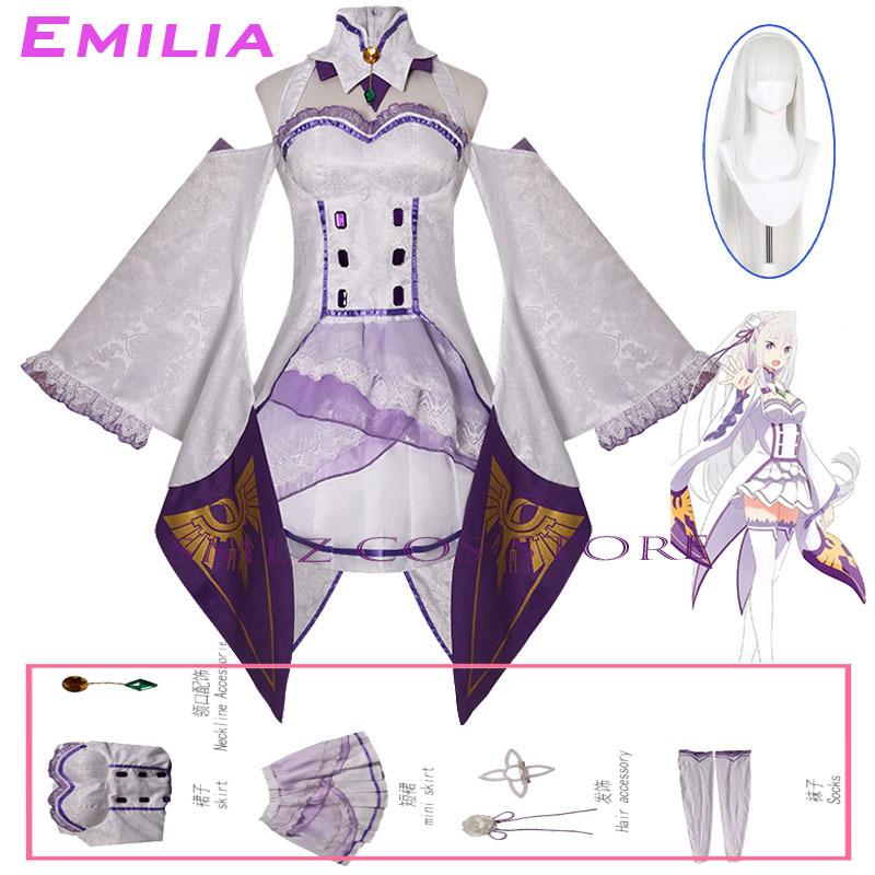 Emīlijas Cosplay Anime Re Zero Kara