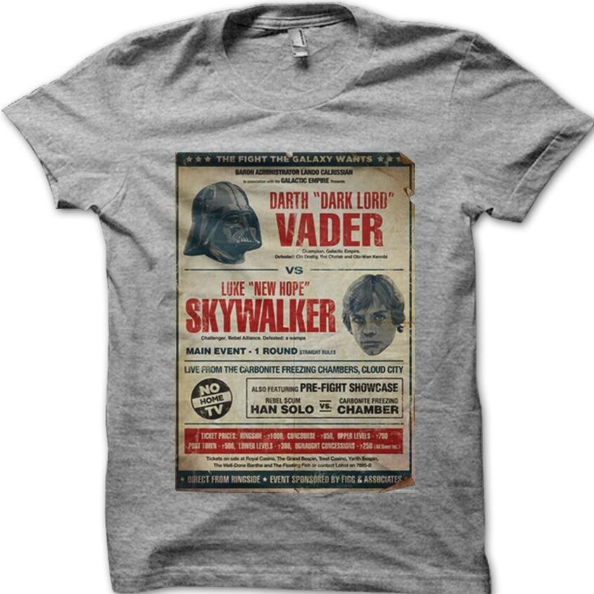 Star Wars Darth Vader vs Skywalker JEDI cotton t-shirt 8976 4XL