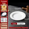 High-End Restaurant-Quality White Melamine Round Plates – Imitation Porcelain Buffet, Fast Food, and Rice Bowl Plates