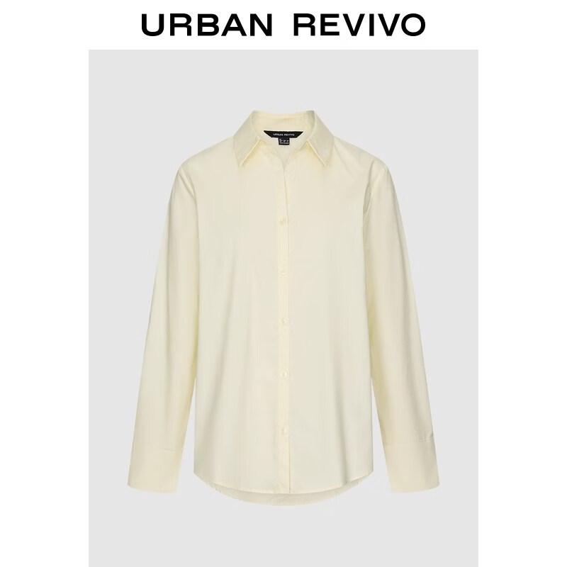 

UR2026 Women s Cotton Lapel Button-Front Shirt S