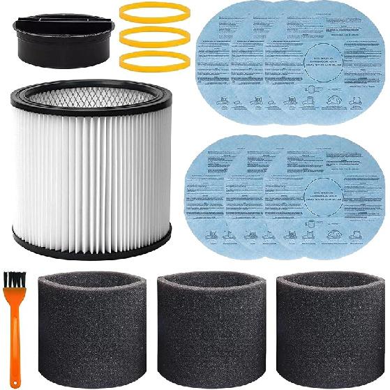 2 Pack Replacement Cartridge Filter Fit for shopvac 90304, 90350, 90333,903-04-00, 9030400,5 Gallon Up Wet/Dry Vacuum Cleaners