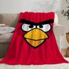 Playful Angry Birds Game Throw Cozy Soft Flannel Throw Lightweight Skin-Friendly for Sofa Bed Office & Travel