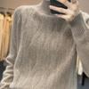 Fashion Half Turtleneck Pullover Women's Autumn and Winter Thick Twist Flower Warm Sweater for Women's Wear