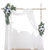 Artificial Arch Curtain Gauze Chiffon Simulation Flower Three-Piece Wedding Party Decoration Supply