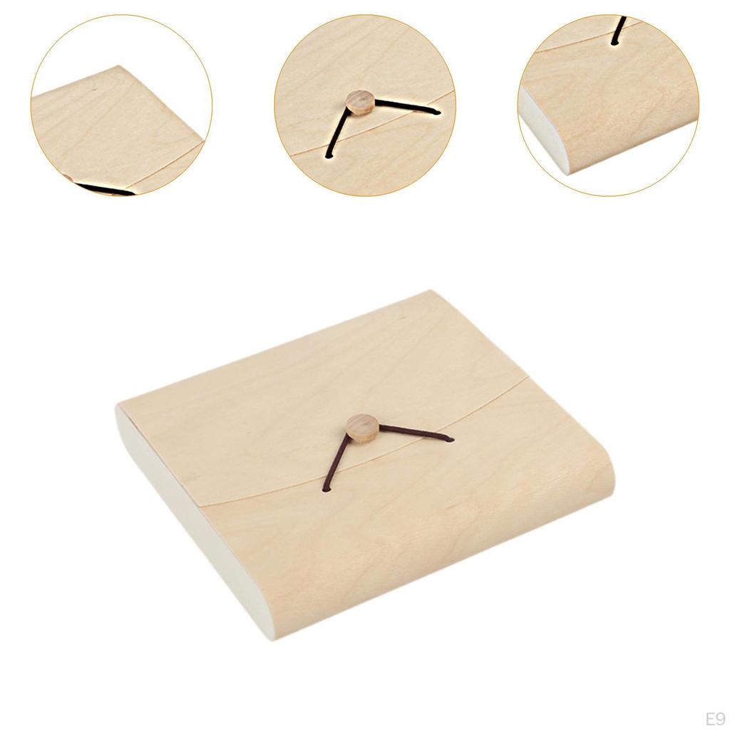 Ręcznie robione drewniane pudełko do przechowywania okularów i biżuterii z zamknięciem na sznurek