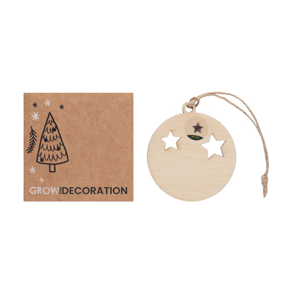 MidOcean Roseed Wooden Bauble Christmas Hanging Ornament