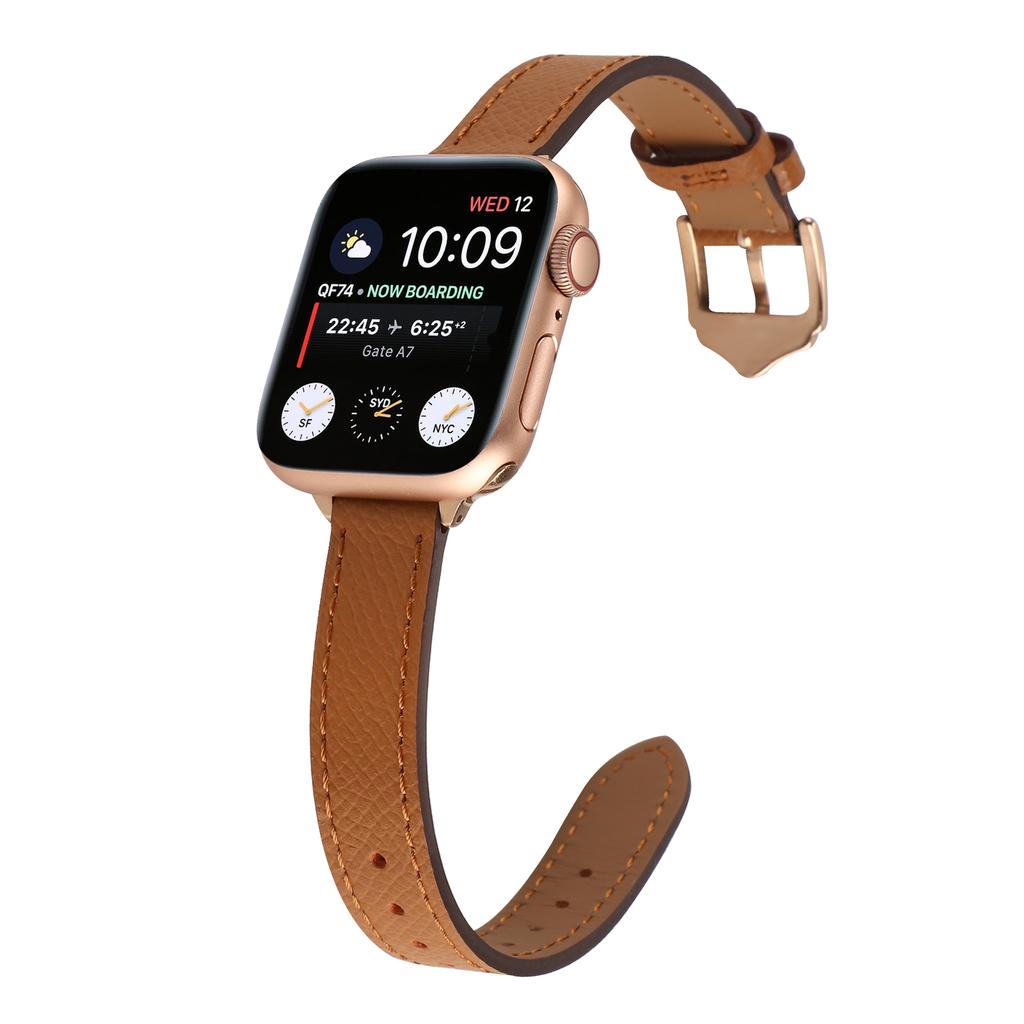 PU Leather Smart Watch Band Wrist Strap 14mm Width for Apple Watch Series 10 42mm/9 8 7 41mm/6 5 4 SE SE (2022) SE (2023) 40mm/3 2 1 38mm