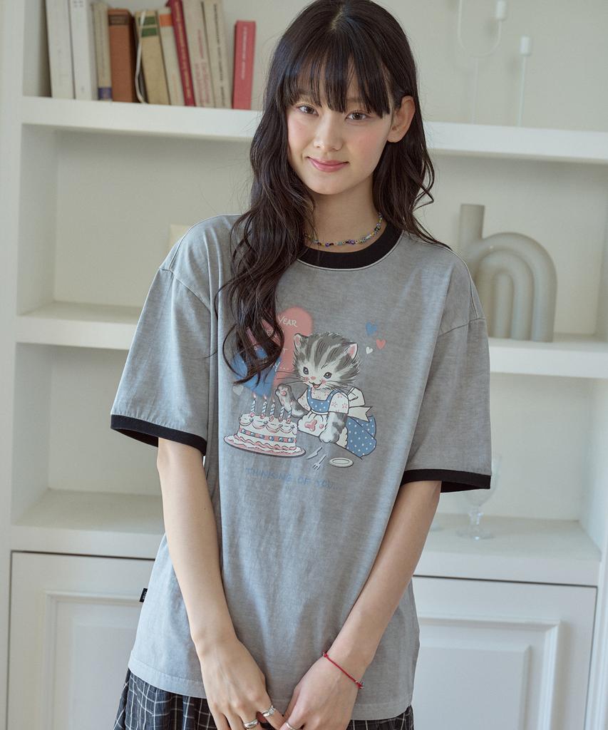 CPGN STUDIO Sweet Kitty Pigment Ringer Tea Ghost Gray