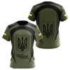 Ukraina Flagg Kamuflasje trykket 3D T-skjorte Sommer Ukrainske Veteraner Treningsklær Personlighet Tenårings Kortermet O-hals Topp