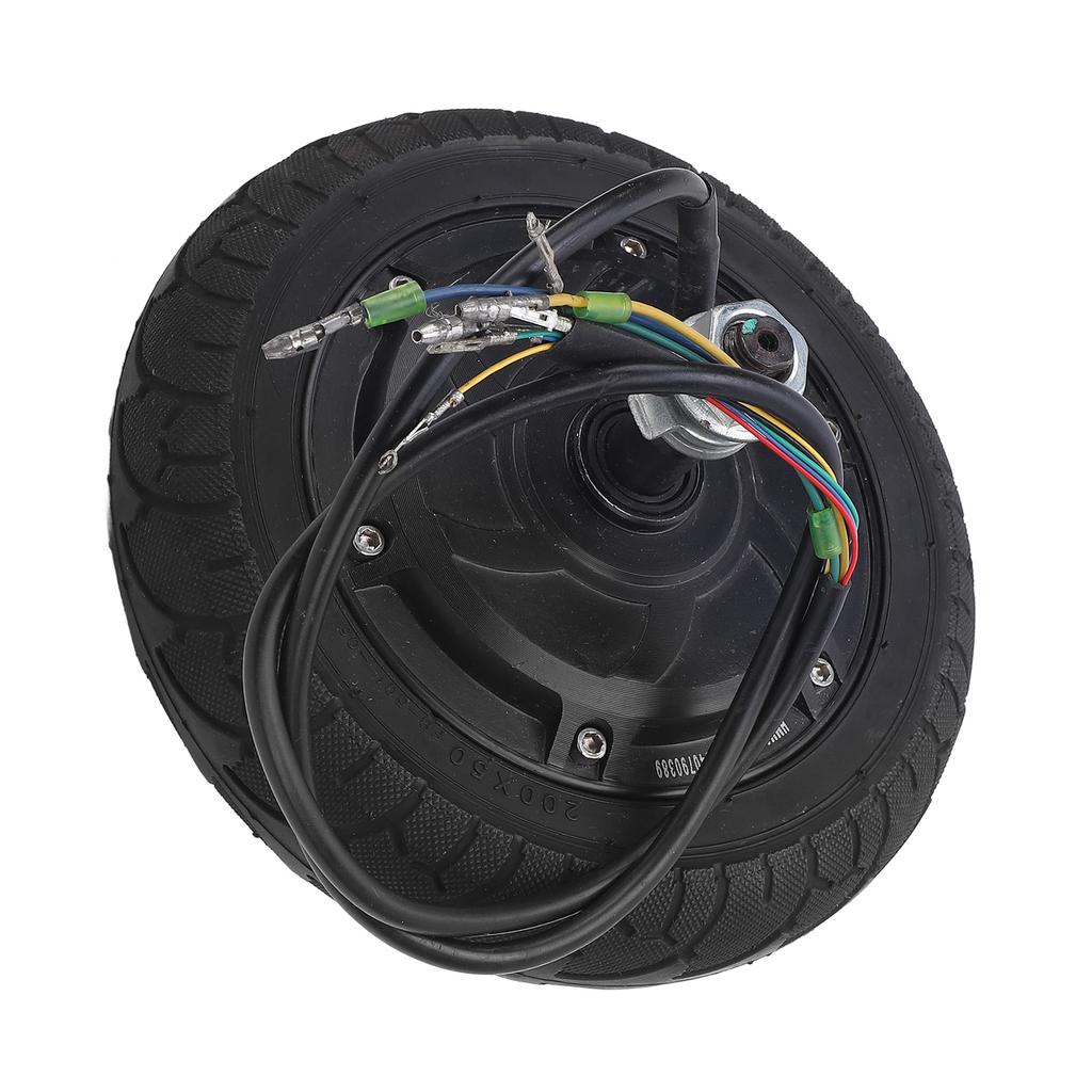 8 Inch Electric Scooter Hub Motor 36V 350W Brushless Hub Motor with Tire 200mm Diameter 45mm Tire Width 70mm Opening Width Double Sided Threaded Shaft