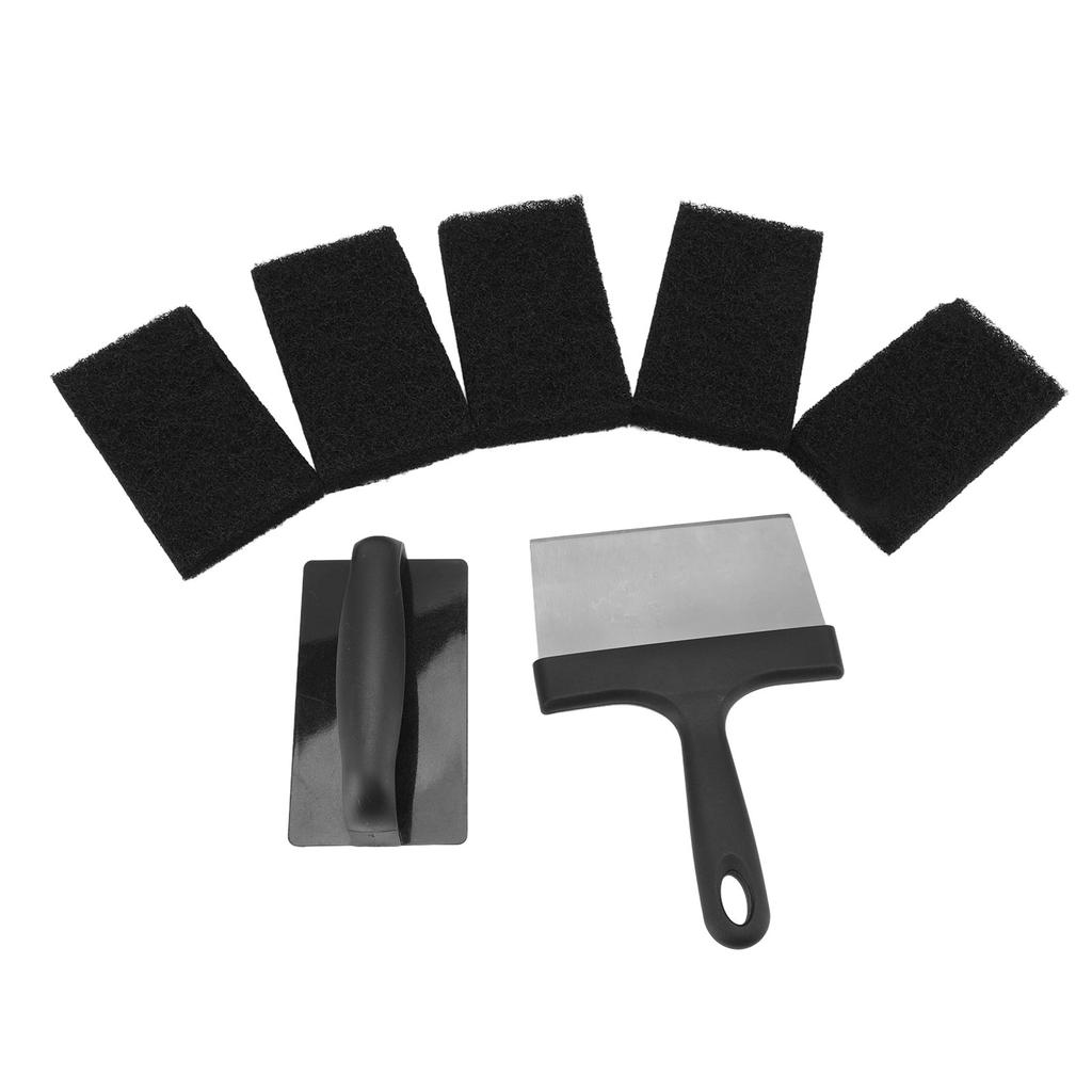 Barbecue Grillplatte Reinigungsset BBQ Grillreiniger Set Enthält Edelstahl Schaberbürste