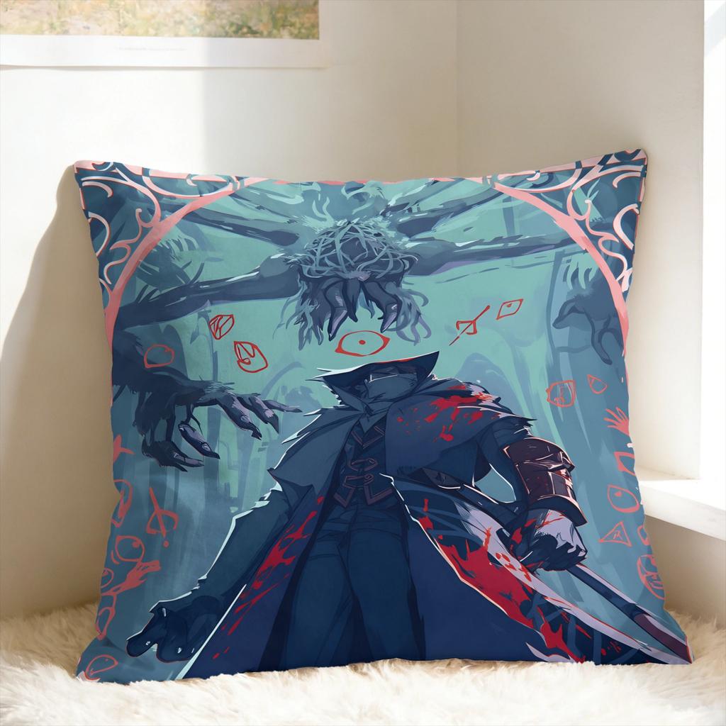 Game Bloodborne Hunter mark Pillow Case  Comfy Pillow Cover Kawaii Cushion Cover For Office Car Home Decor