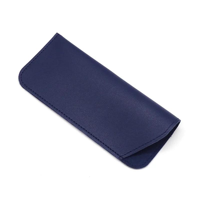 Custodia per occhiali da sole in pelle di colore puro Custodia per occhiali da lettura Custodia morbida in pelle PU Borsa per occhiali Tasca protettiva per occhiali