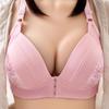 Plus Size Front Closure Wire-Free Bra for Middle-Aged & Elderly: Side Support, Comfortable Thin Cup, Perfect for Moms