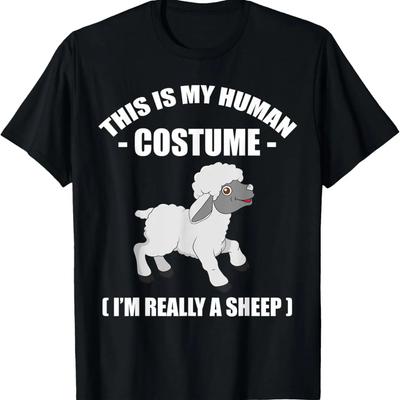 This Is My Human Costume I'm Really A Sheep Halloween T-Shirt