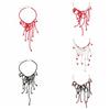 Mehrschichtige Blutstropfen Halskette Quaste Gotischer Schmuck Kreativer Halloween Choker Cosplay