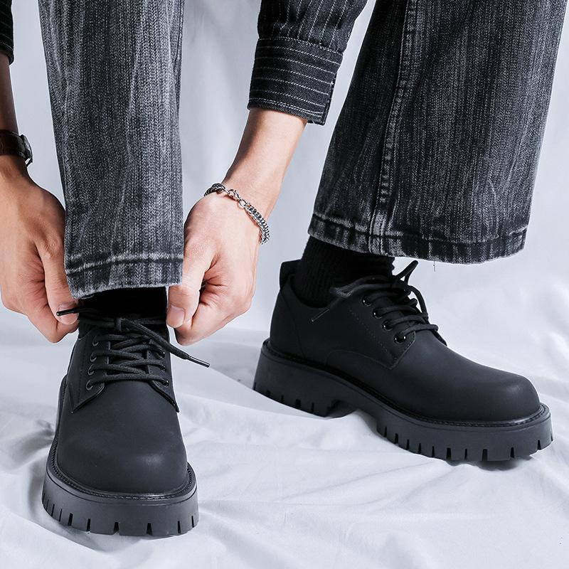 Spring and Summer New British Leather Shoes Casual Shoes Increase Commuting Fashion Trend Paris Platform Derby Shoes 3135-R