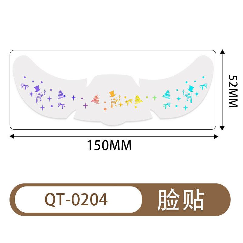 Christmas Tattoo Sticker Waterproof Temporary Simulated Freckle Makeup Sticker Laser Flash Face Sticker