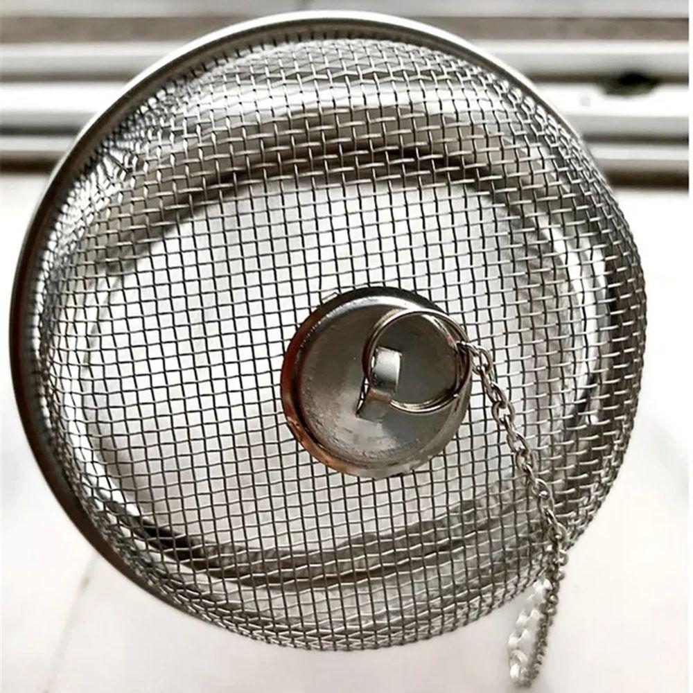 Chained Lid Spice Mesh Filter Large Capacity Loose Tea Strainer Tea Leaf Separation Basket  Kitchen