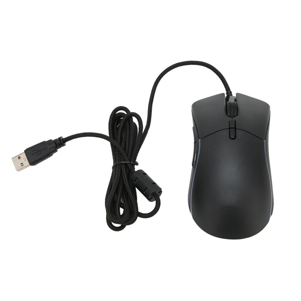 Gaming Mouse Maximum 12800 DPI RGB Backlit Lightweight Ergonomic Stable Accurate Wired Mouse for Desktop Laptop