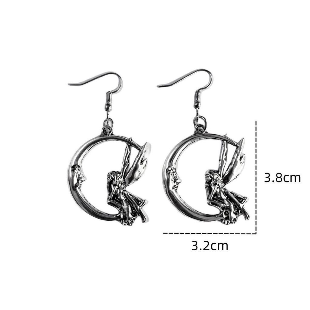 Adorable Cross-Border Fairy Moon Earrings