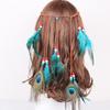 Intricate Beadwork Bohemian Tassel Headband Tribal Feather Hair Extensions  Themed Photoshoot Props