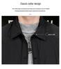 Men's Lightweight Korean Style Plaid Down Jacket with Turn-Down Collar