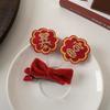 Red Spring Hair Pin Lucky Bag Duckbill Hair Clip Chinese Style Kids' Bangs Clip  Lunar New Year