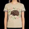 Summer Lady Clothes Crew Neck Short Sleeve Cartoon Hedgehog Graphic T Shirt Women's Outfits Casual Streetwear Soft Tees