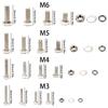 640pcs Stainless Steel Hex Bolt, Nut, and Washer Set, M3-M4-M5-M6 Full Thread, Grade 8.8/10.9, SUS, A2/A4 Marine Grade.