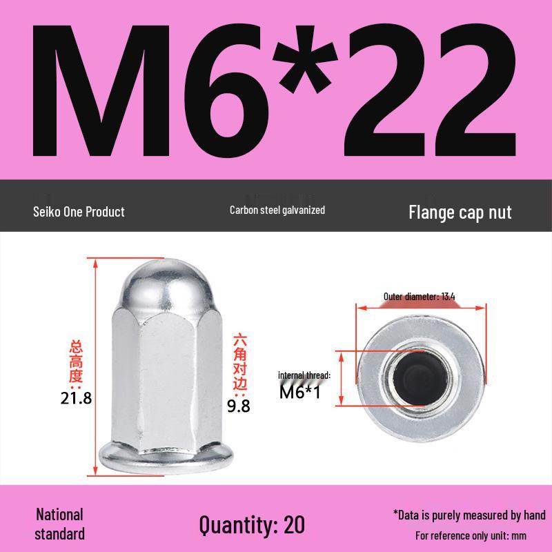 Galvanized Decorative Motorcycle Cylinder Head Nut Cap M5/M6/M8