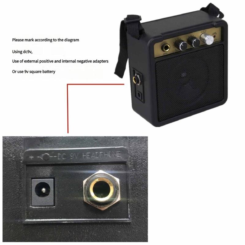 Wiederaufladbarer Gitarrenverstärker 5W Elektrischer Gitarrenverstärker Mit Handschlaufe Outdoor Tragbarer Gitarrenverstärker zum Üben Langlebig