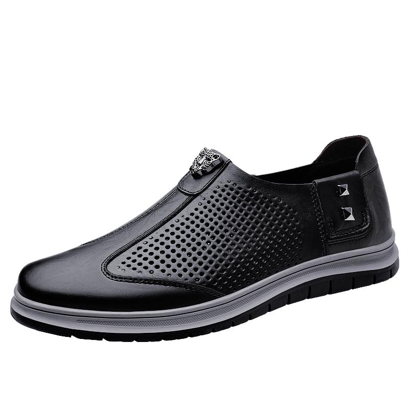 

Fashion Luxury Brand Men s Leather Casual Shoes Breathable Classic Brown Men s Work Shoes Office Business Shoes Wear-resistant Soles 45 чёрный