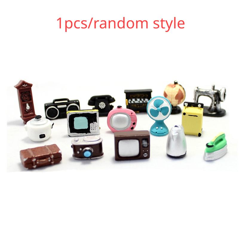 

Смола Ретро Бытовая техника Кукольный домик Мини Мебель Миниатюрная Мебель для Кукольного Домика Украшения Наборы retend Play Doll House