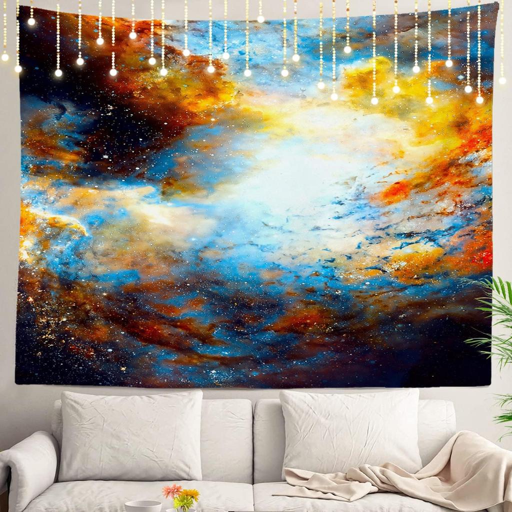 Space Tapestry,Space Pattern Science Stars in Galaxy Wall Hanging Large Tapestry Psychedelic Tapestry Decorations Bedroom Living