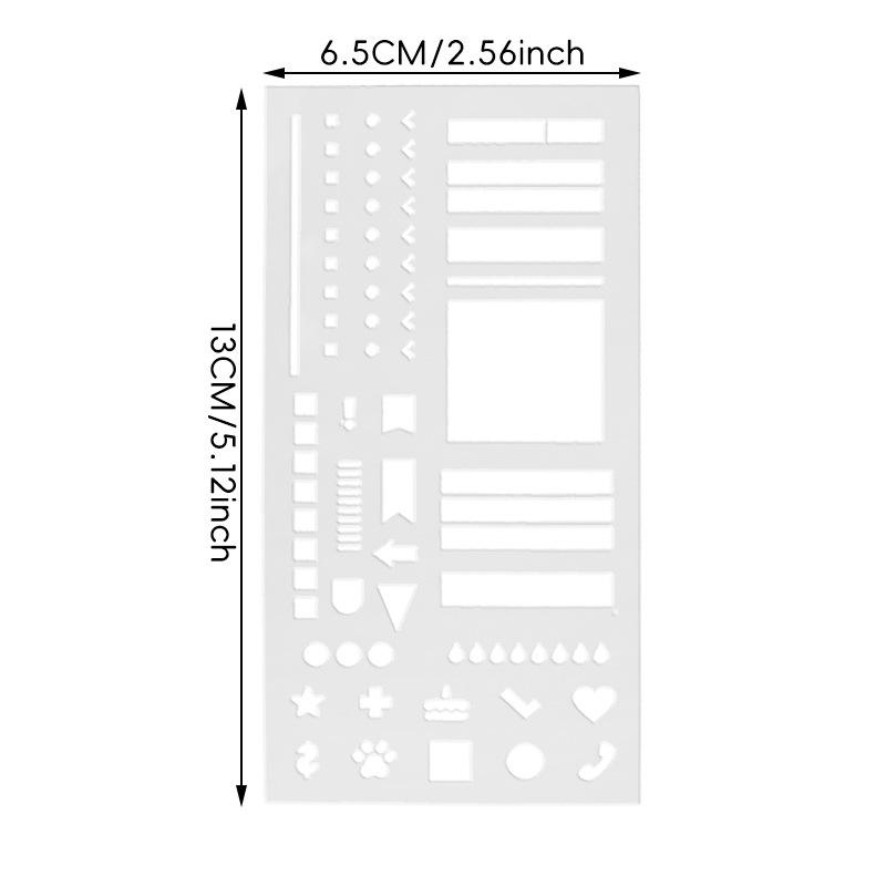 

1Pcs Handmade Ledger Plan Calendar Template Transparent Ruler Painting Books Creative Aids Safe Material Portable